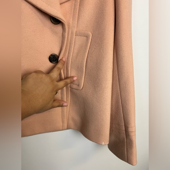 J.Crew Tm Thinsulate Women's Peach Pea Coat 100% Wool Military style - Picture 4 of 16